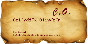 Czifrák Olivér névjegykártya