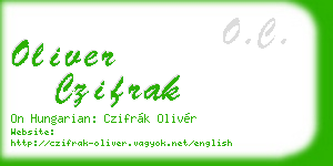 oliver czifrak business card